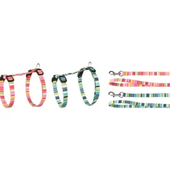 Flamingo Kattenharnas  + Lijn Amira - Kattentuigje - Assorti 20-35cm 10mm