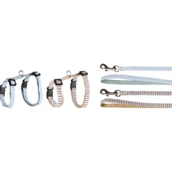 Flamingo Kittenharnas + Lijn Serwan - Kattentuigje - Assorti 16-25cm 10mm