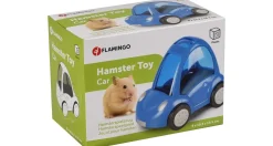 Flamingo Knaagdierenspeelgoed Bertrand Auto - Speelgoed - 14x9x11 cm Blauw Wit Zwart