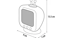 Flamingo Knaagdierenspeelgoed Betrand Tv - Speelgoed - 9x7x13 cm Blauw Wit Geel