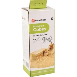 Flamingo Knaagdierspeelgoed Rody Brain Train Kist - Speelgoed - 21.3x8.5x7.3 cm Natural