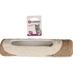 Flamingo Koker Met Ballen Cooper - Kattenspeelgoed - 29x6.5 cm Bruin