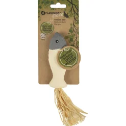 Flamingo Natural Fun Vis - Kattenspeelgoed - 20 cm Grijs Beige
