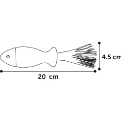 Flamingo Natural Fun Vis - Kattenspeelgoed - 20 cm Grijs Beige