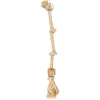 Flamingo Papegaaienspeelgoed Klimtouw 4 Knopen - Vogelspeelgoed - 6x6x61 cm Beige Natural