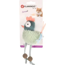 Flamingo Quinty Vogel - Kattenspeelgoed - 20x11 cm Blauw