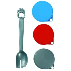 Flamingo Set Blikdeksels Met Lepel - Accessoires - Ø7.5 cm Multi-Color