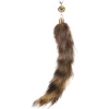 Flamingo Sjors Staart Voor Hengel - Kattenspeelgoed - 25x8x30 cm Donkerbruin Print