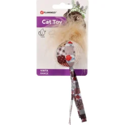 Flamingo Vinta Bal + Veer + Sliert - Kattenspeelgoed - Beige