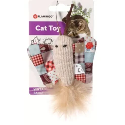 Flamingo Vinta Vlinder + Veer - Kattenspeelgoed - Beige