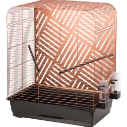 Flamingo Vogelkooi Mona - Vogelverblijven - 58x34x56.5 cm Koper Zwart