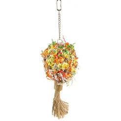 Flamingo Vogelspeelgoed Boeket Papier Klein - Vogelspeelgoed - 10x9x36 cm Multi-Color