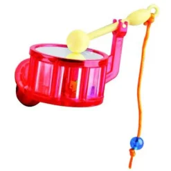 Flamingo Vogelspeelgoed Muziek - Vogelspeelgoed - 13x4x4 cm Assorti