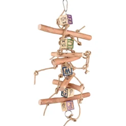 Flamingo Vogelspeelgoed Papier Strip - Vogelspeelgoed - 50 cm Bruin Multi-Color