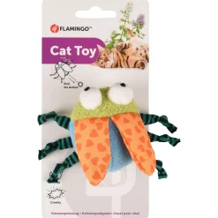 Flamingo Yowly Kever - Kattenspeelgoed - 13 cm Multi-Color