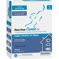 Flea Free Spot-On Combo Hond Medium - Anti vlooien en tekenmiddel