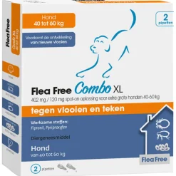 Flea Free Spot-On Combo Hond Xlarge - Anti vlooien en tekenmiddel