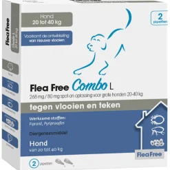 Flea Free Spot-On Combo Hond Large - Anti vlooien en tekenmiddel