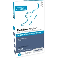 Flea Free Spot-On Hond Medium - Anti vlooien en tekenmiddel