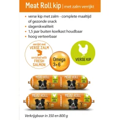 Fokker Meatroll - Hondenvoer - Kip Zalm 800 g