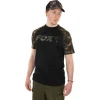 Fox Black  / Camo Raglan T - Shirts - Small