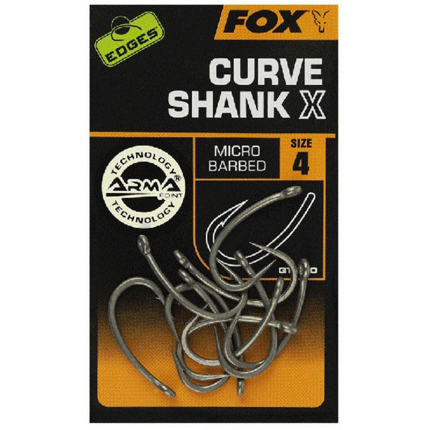 Fox Edges Curve Shank X Size 4 - Haken - Size 4