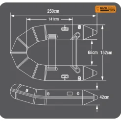 Fox Eos 250 Boat Slat Floor - Rubberboten -