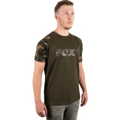 Fox Raglan Khaki / Camo Sleeve T - Shirts - Xl