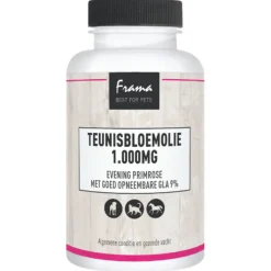 Frama Teunisbloemolie 1.000mg - Supplement - 90 caps Hond-Kat-Paard