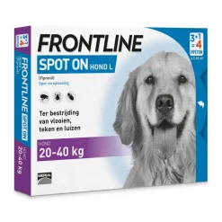 Frontline Spot On 3 Large Hond Large - Anti vlooien en tekenmiddel