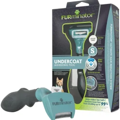 Furminator Cat Undercoat Tool - Short Hair - Kattenvachtkam - Turquoise Small