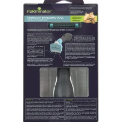 Furminator Cat Undercoat Tool - Short Hair - Kattenvachtkam - Turquoise Small