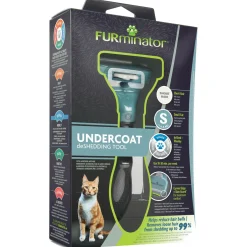 Furminator Cat Undercoat Tool - Short Hair - Kattenvachtkam - Turquoise Small