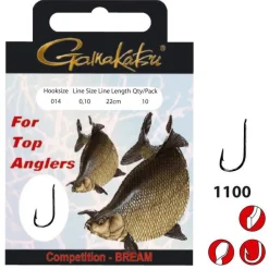 Gamakatsu Booklet Bream Com 1100b #16-0.12mm 22cm - Vishaak -