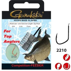 Gamakatsu Booklet Br.Feeder 2210r #10-0.18mm 75cm - Vishaak -