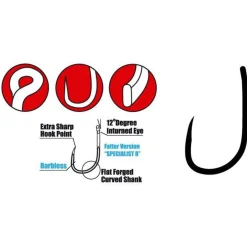 Gamakatsu G-Carp Spec Rx Hooks Barbless Grey #4 - Vishaak -