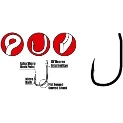 Gamakatsu G-Carp Specialist R Hooks Grey #2 - Vishaak -