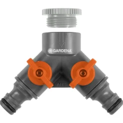 Gardena 2-Weg Ventiel 26.5 Mm (G 3/4 Inch) / 21 Mm (G 1/2 Inch) - Slangkoppeling -