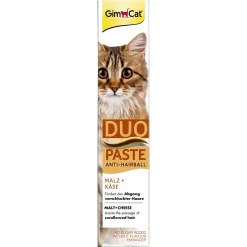 Gimcat Duo-Pasta Kaas Met Mout - Kattensnack - Kaas Mout 50 g Anti-Hairball