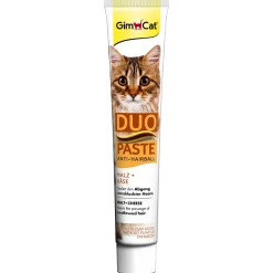 Gimcat Duo-Pasta Kaas Met Mout - Kattensnack - Kaas Mout 50 g Anti-Hairball