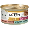 Gourmet Gold Hartig Torentje Duo - Kattenvoer - Zalm Koolvis 85 g