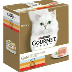 Gourmet Gold Mousse Rund - Kattenvoer - Mix 8x85 g