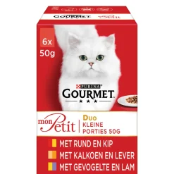 Gourmet Mon Petit Duo 6x50 g - Kattenvoer