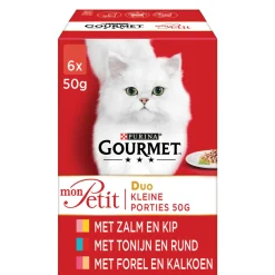 Gourmet Mon Petit Duo 6x50 g - Kattenvoer