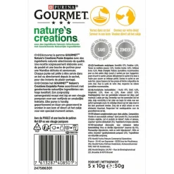 Gourmet Nature's Creations Exquisite Puree - Kattensnack - Kip Pompoen 5x10 g