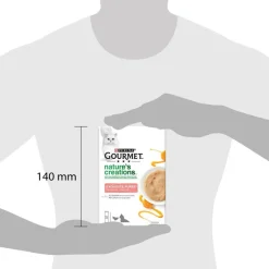 Gourmet Nature's Creations Exquisite Puree - Kattensnack - Zalm Wortel 5x10 g