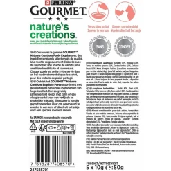Gourmet Nature's Creations Exquisite Puree - Kattensnack - Zalm Wortel 5x10 g