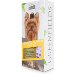 Greenfields Yorkshire Terrier Care Set - Hondenvachtverzorging - 25 cm Geel