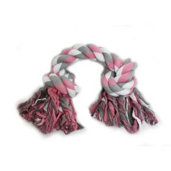 Happy Pet Extreme Flos 2 Knots - Hondenspeelgoed - 60x24x24 cm Wit Grijs Pink