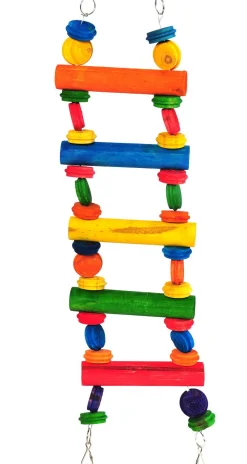 Happy Pet Vogelspeeltje Ladder L - Vogelspeelgoed - 37x14x14 cm Multi-Color